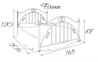 Металлическая кровать Firenze (Флоренция)