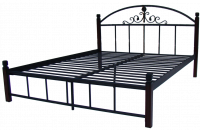 Металлическая кровать "Кассандра" на деревянных ножках Металл-дизайн