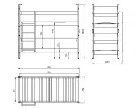 Ясна - двухъярусная кровать-трансформер из цельного массива бука