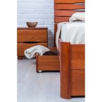 Кровать Олимп "Марита LUX" на ламелях, полностью массив бука, с ящиками