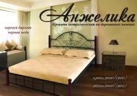 Металлическая кровать "Анжелика" дер. ножки Металл-дизайн