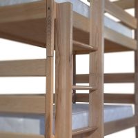 Ясна - двухъярусная кровать-трансформер из цельного массива бука